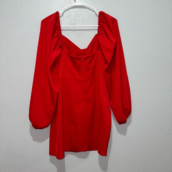 Women's Princess Polly xx Red Mini Dress Size 8 party long sleeve mini cocktail - Picture 2 of 8